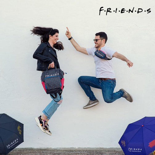 School Bag Friends Black (28 x 28 x 11 cm) Friends