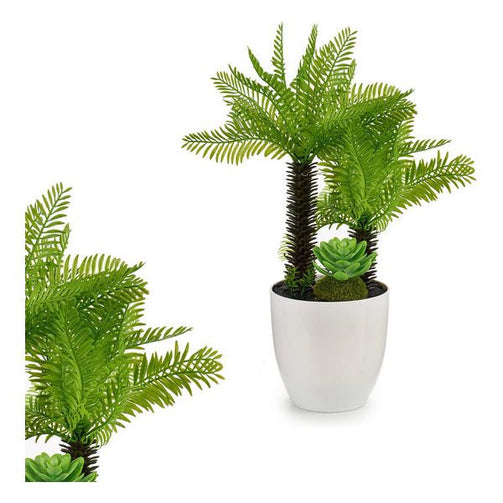 Decorative Plant Plastic (18 x 33 x 18 cm) White Ibergarden