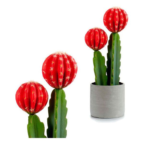 Cactus Plastic Red Cactus (11 x 44 x 16 cm) Ibergarden