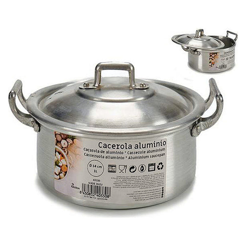 Casserole Aluminium 1 L BigBuy Home