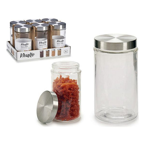 Glass Jar With lid (1 L) Vivalto