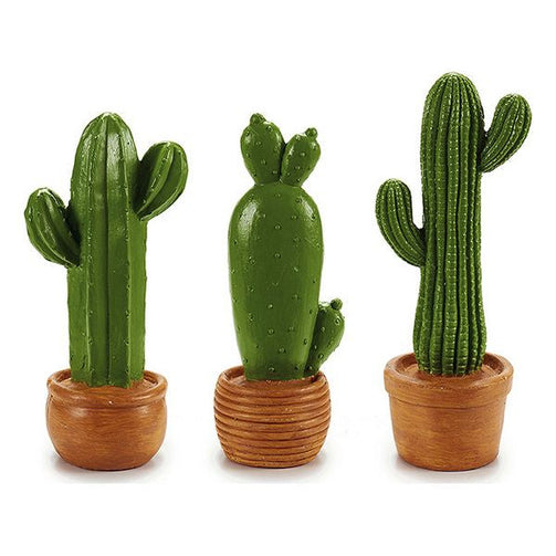 Garden statues Green Resin Cactus 3 Gift Decor