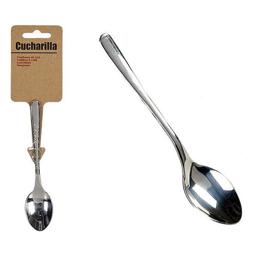 coffee spoons Stainless steel (3 x 1 x 14 cm) BigBuy Home