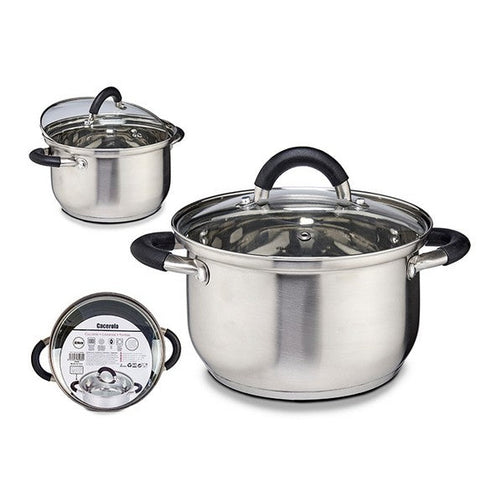 Casserole Stainless steel 20 cm BigBuy Home