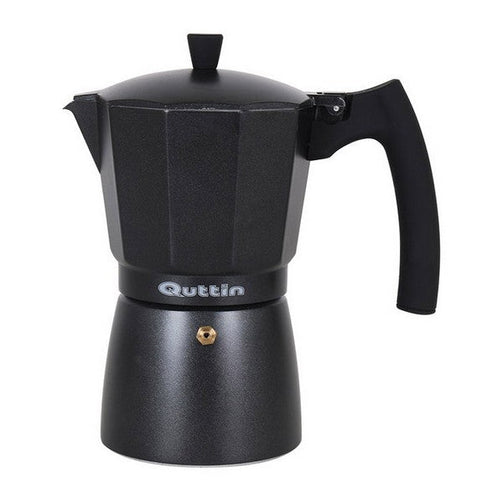 Italian Coffee Pot Quttin Darkblack Induction Black Quttin