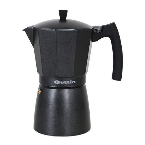 Italian Coffee Pot Quttin Darkblack Induction Black Quttin