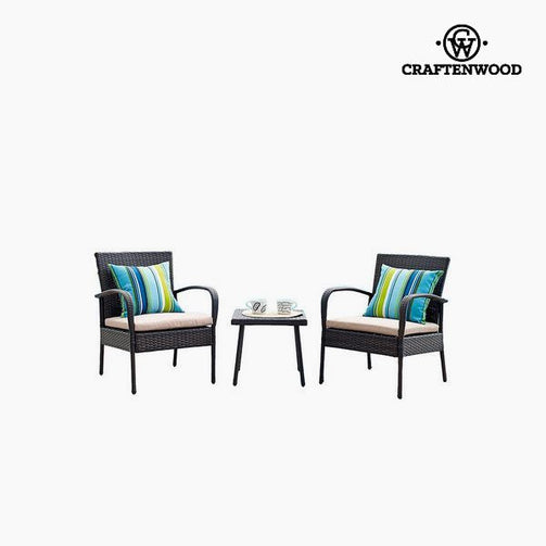 Table Set with 2 Armchairs (3 pcs) BigBuy Garden