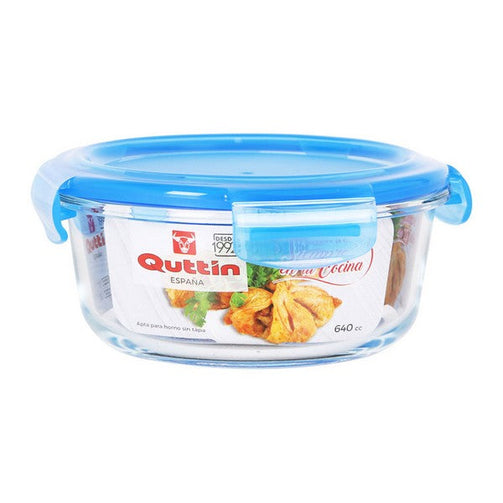 Hermetic Lunch Box Quttin Circular Crystal Blue Quttin