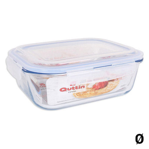 Lunch box Quttin Glass With lid Hermetic Quttin