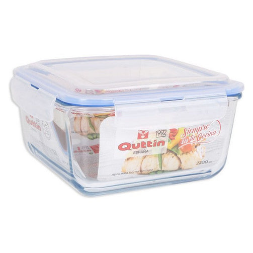 Lunch box Quttin Glass With lid Hermetic Quttin