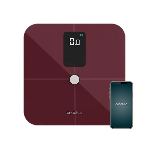 Digital Bathroom Scales Cecotec Surface Precision 10400 Smart Healthy Vision Maroon Cecotec