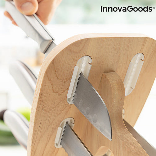 Set of Knives with Wooden Base Spartan InnovaGoods 7 Pieces InnovaGoods