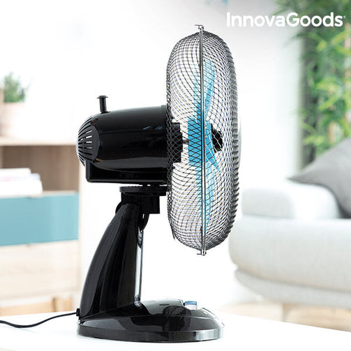 Table Fan InnovaGoods Ø 30 cm 35W Black Blue InnovaGoods
