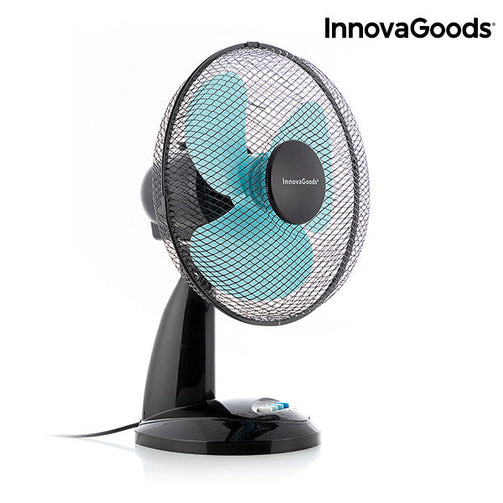 Table Fan InnovaGoods Ø 30 cm 35W Black Blue InnovaGoods
