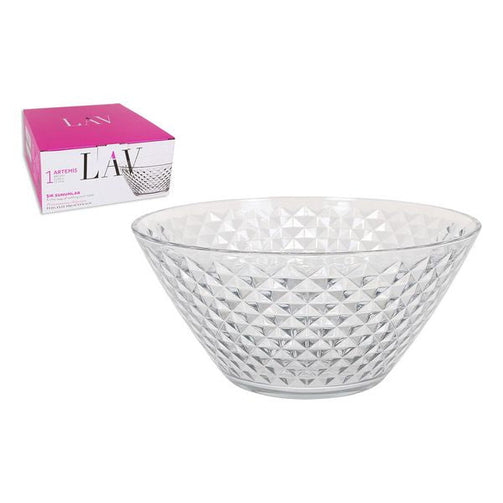 Salad Bowl LAV ARTEMIS Crystal Transparent (2150 cc) (ø 22,6 x 10,6 cm) LAV