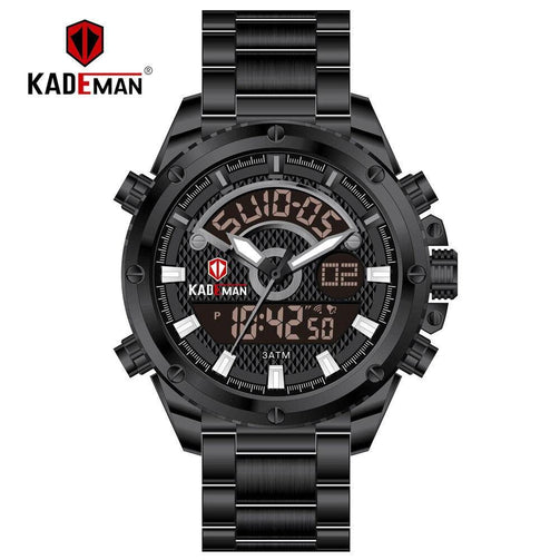 KADEMAN Mens Watches Fashion Sport Wristwatches Waterproof Dual Display Digital Watch Military Army Male Clock Relogio Masculino Seewest