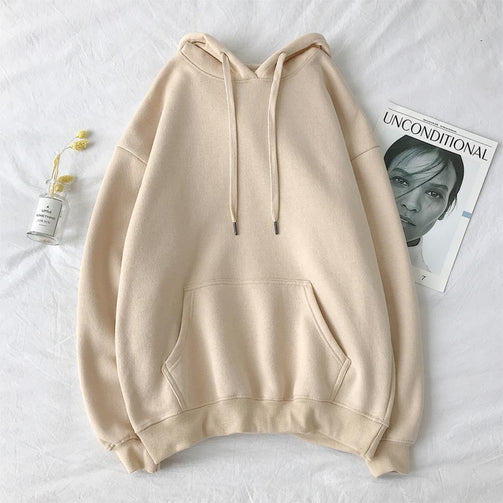 Privathinker Woman's Solid 12 Colors Korean Hooded Sweatshirts Female 2020 Cotton Thicken Warm Hoodies Lady Autumn Fashion Tops Seewest