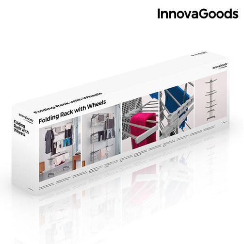 InnovaGoods Folding Rack with Wheels (18 Bars) InnovaGoods