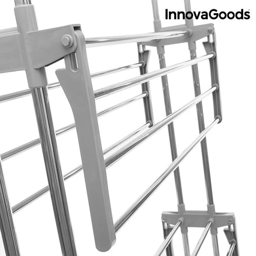 InnovaGoods Folding Rack with Wheels (18 Bars) InnovaGoods
