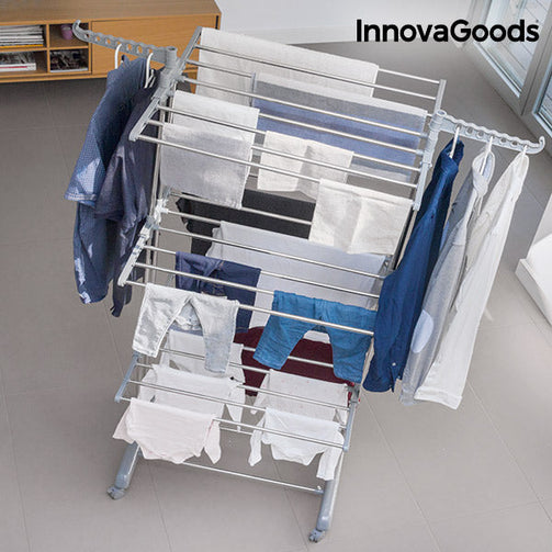InnovaGoods Folding Rack with Wheels (18 Bars) InnovaGoods