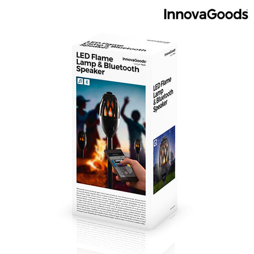 InnovaGoods LED Flame Lamp & Bluetooth Speaker InnovaGoods