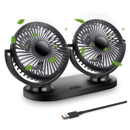 Mini Portable Fan USB 360º Black (Refurbished A+) BigBuy Tech